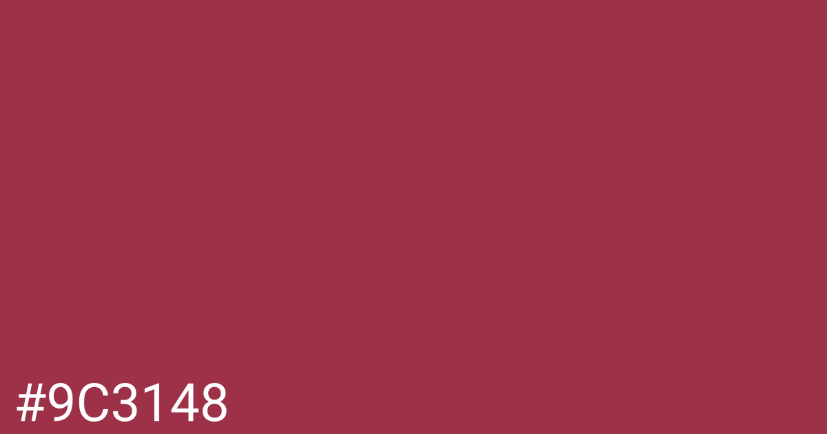 Hex color #9c3148 graphic