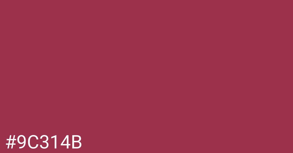 Hex color #9c314b graphic