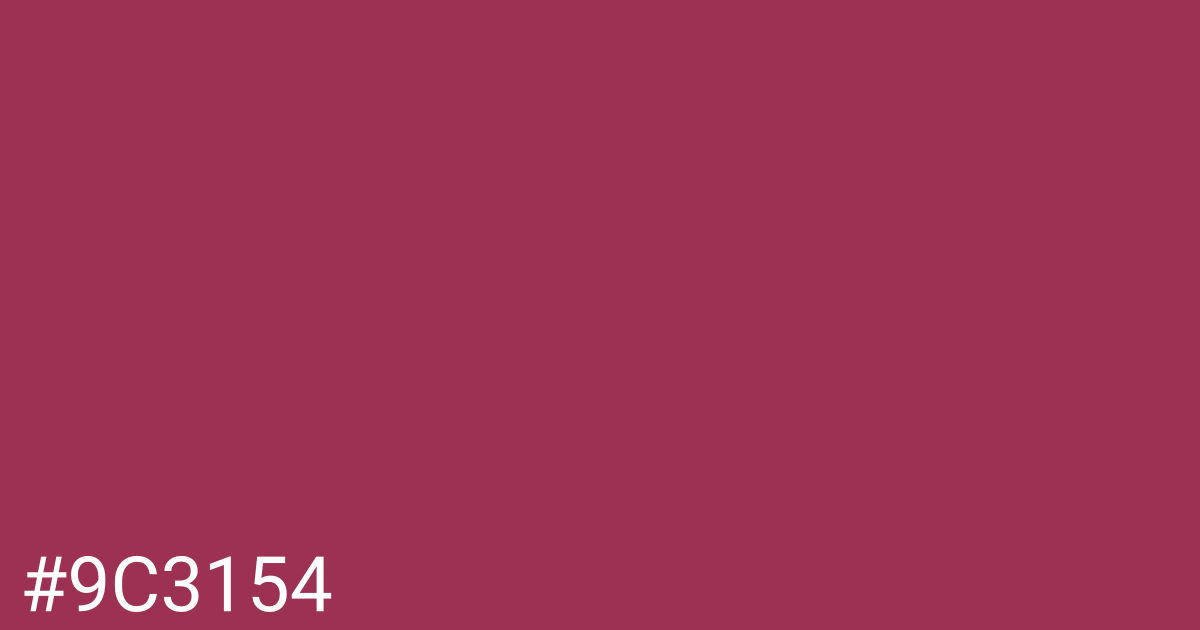 Hex color #9c3154 graphic