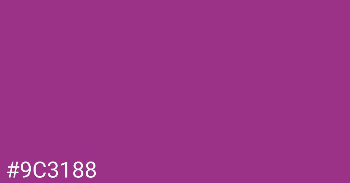 Hex color #9c3188 graphic