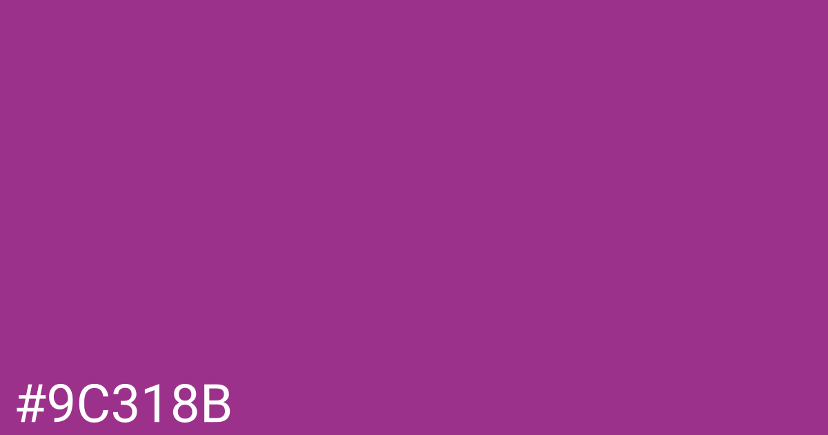 Hex color #9c318b graphic