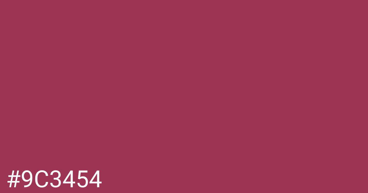 Hex color #9c3454 graphic