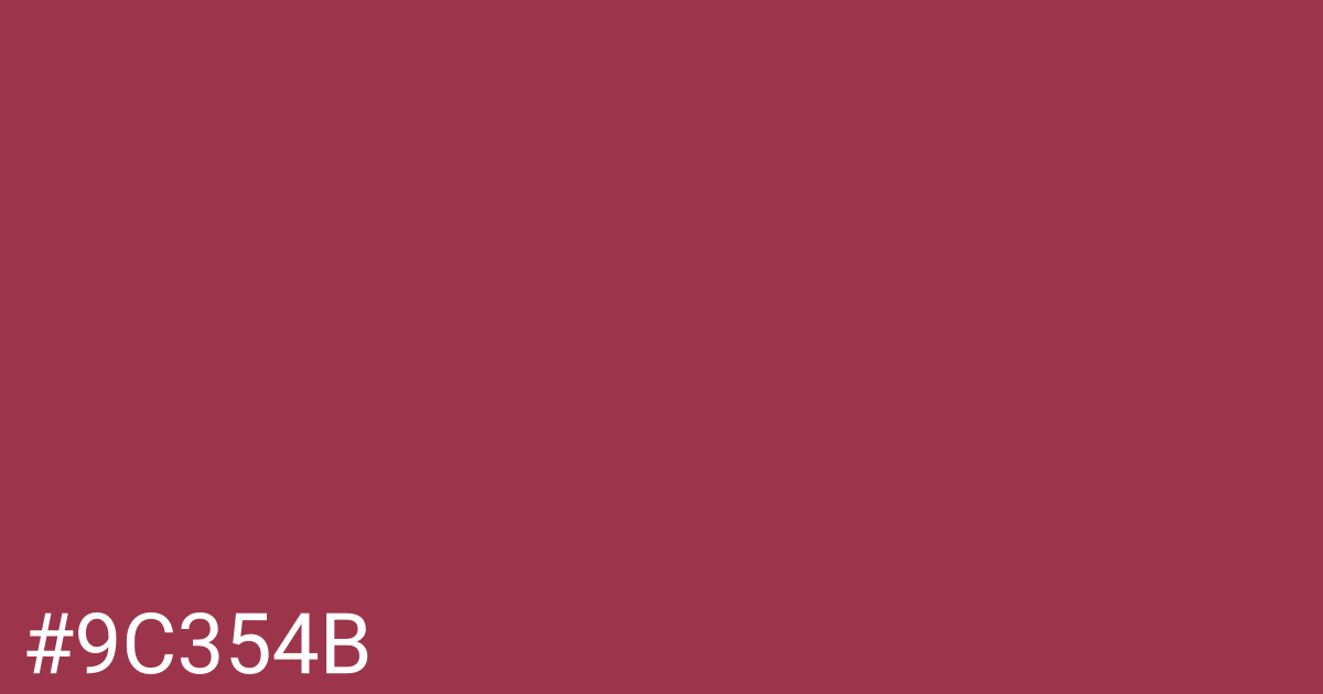 Hex color #9c354b graphic