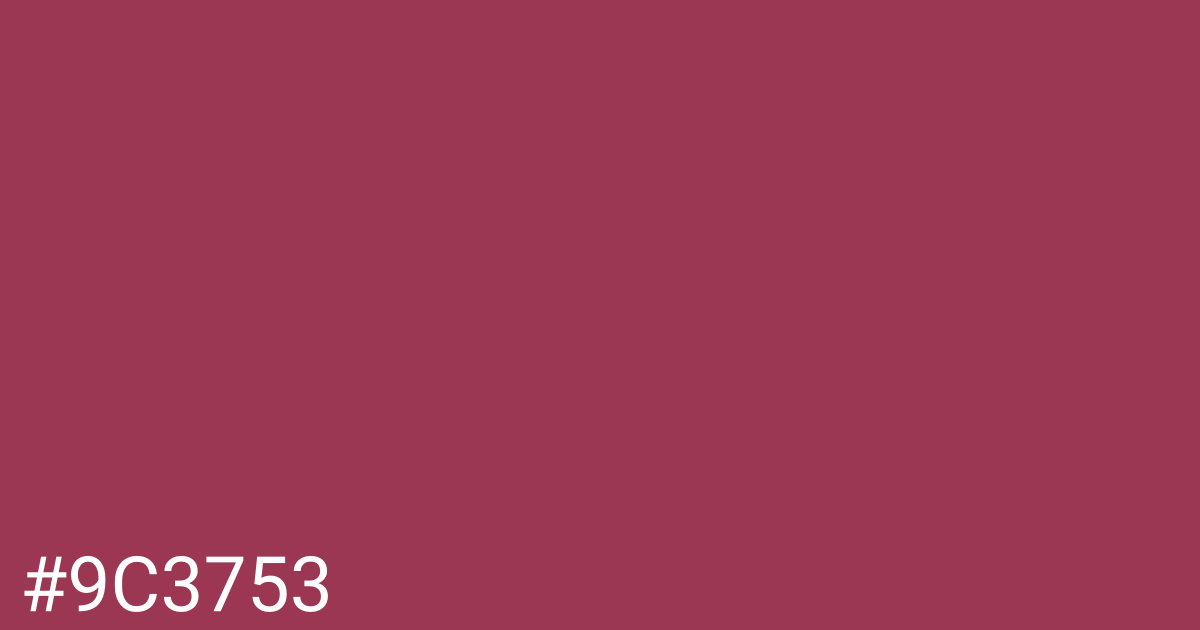 Hex color #9c3753 graphic