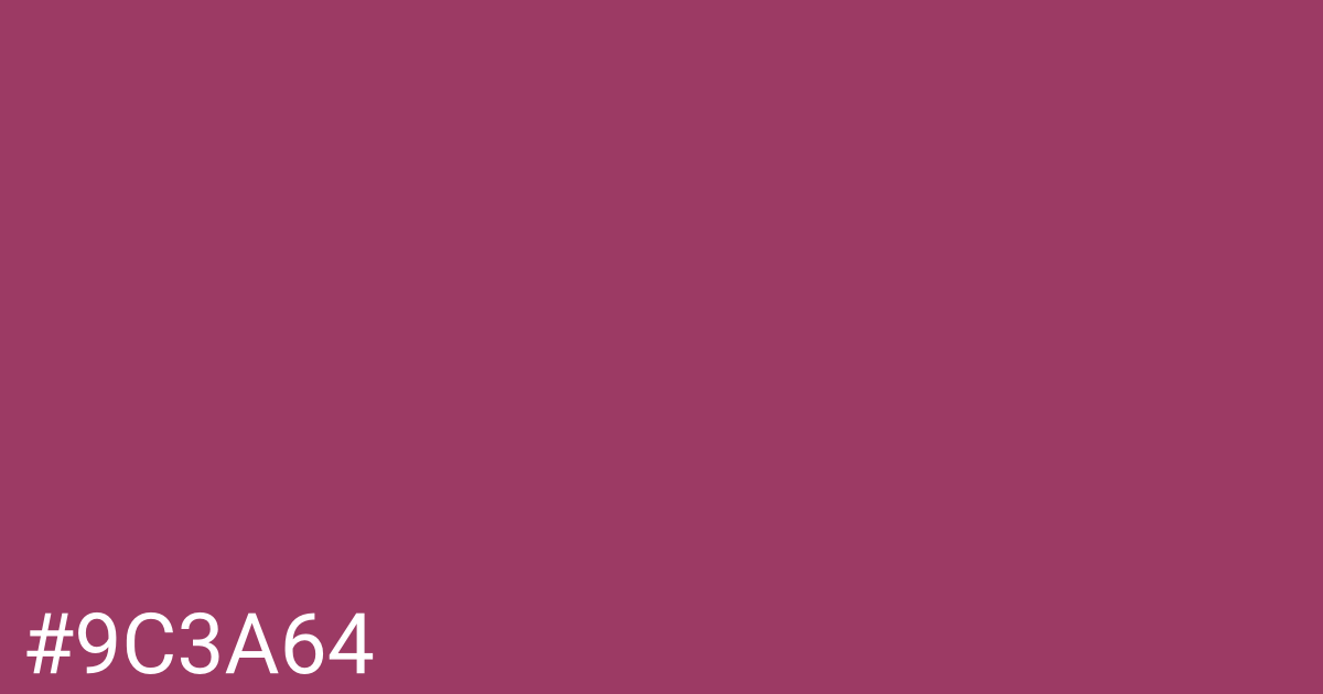 Hex color #9c3a64 graphic