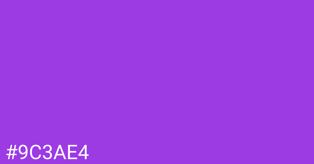 Hex color #9c3ae4 graphic