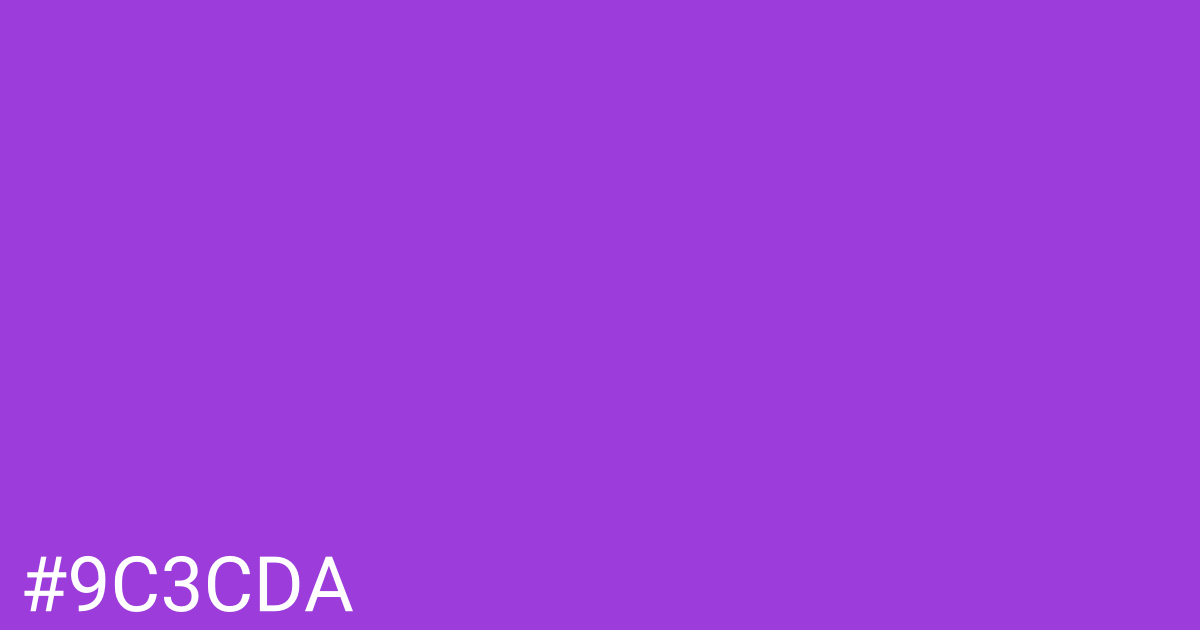 Hex color #9c3cda graphic