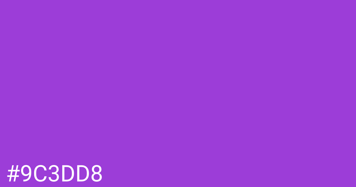 Hex color #9c3dd8 graphic
