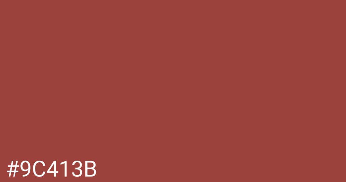 Hex color #9c413b graphic