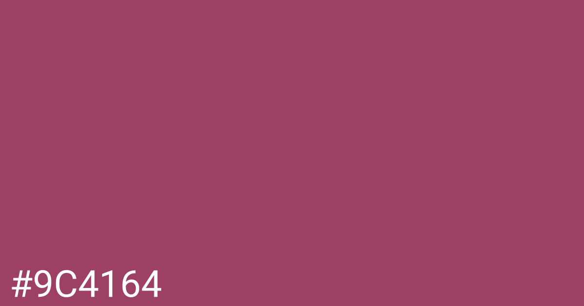 Hex color #9c4164 graphic