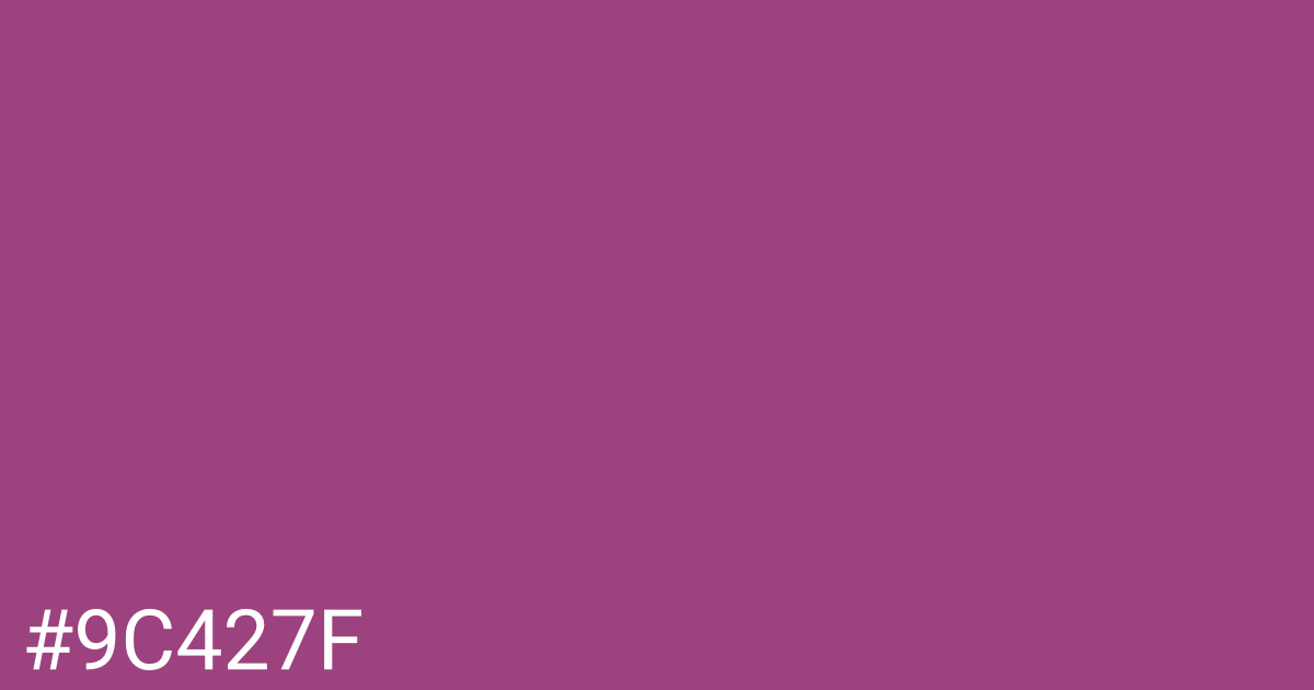 Hex color #9c427f graphic
