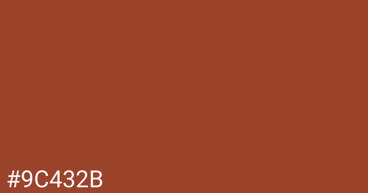 Hex color #9c432b graphic