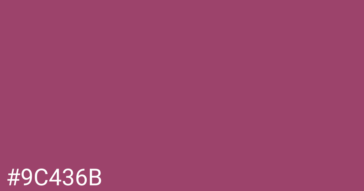 Hex color #9c436b graphic