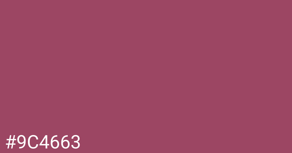 Hex color #9c4663 graphic