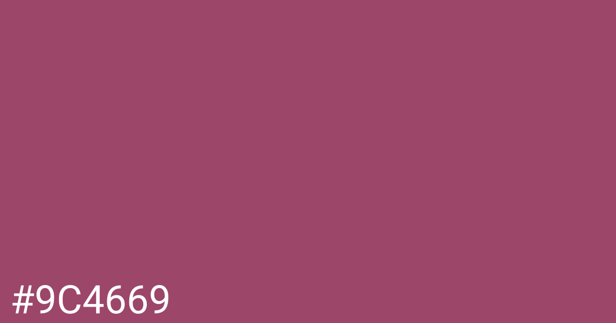 Hex color #9c4669 graphic