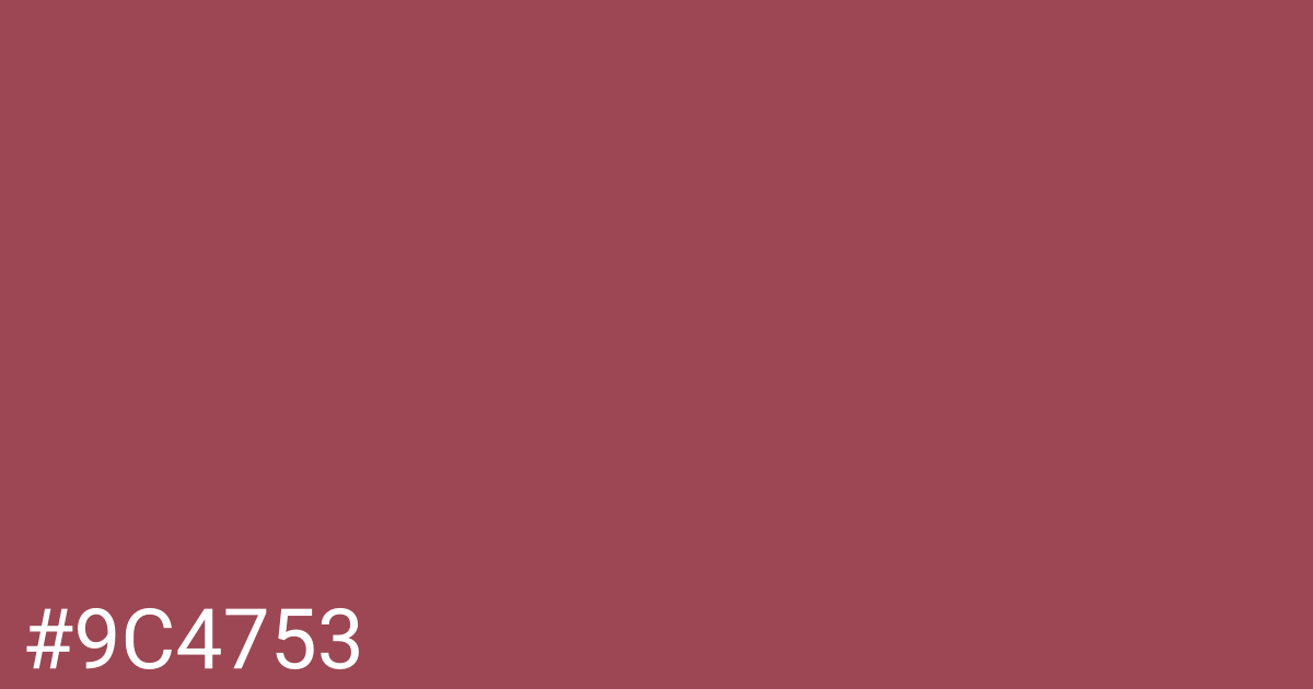 Hex color #9c4753 graphic