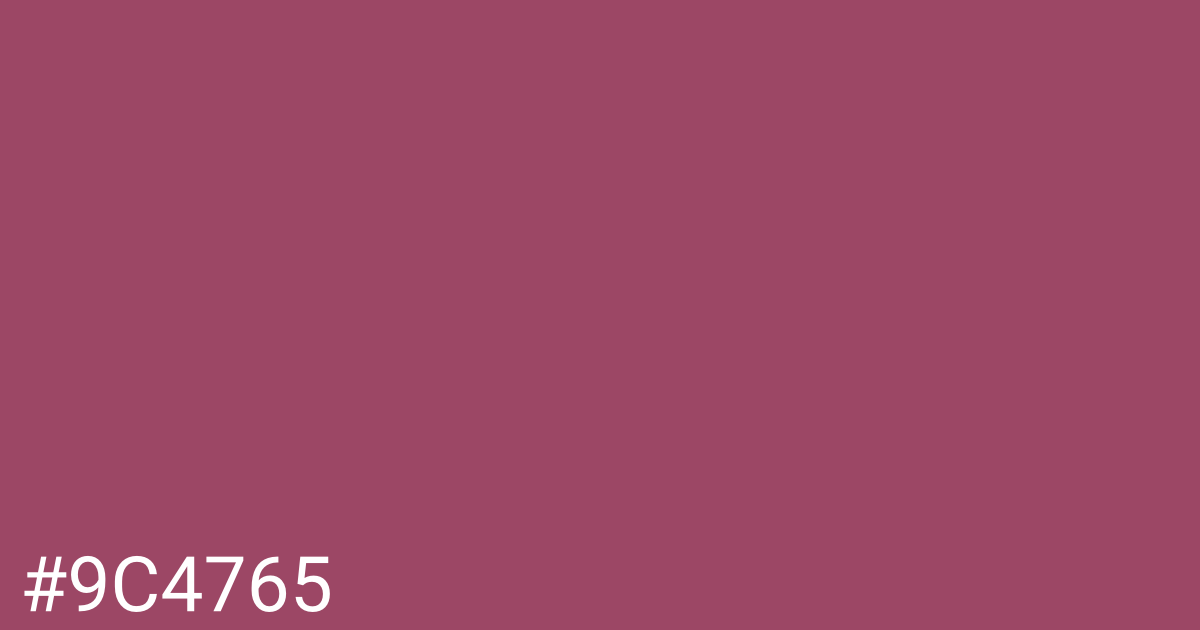 Hex color #9c4765 graphic