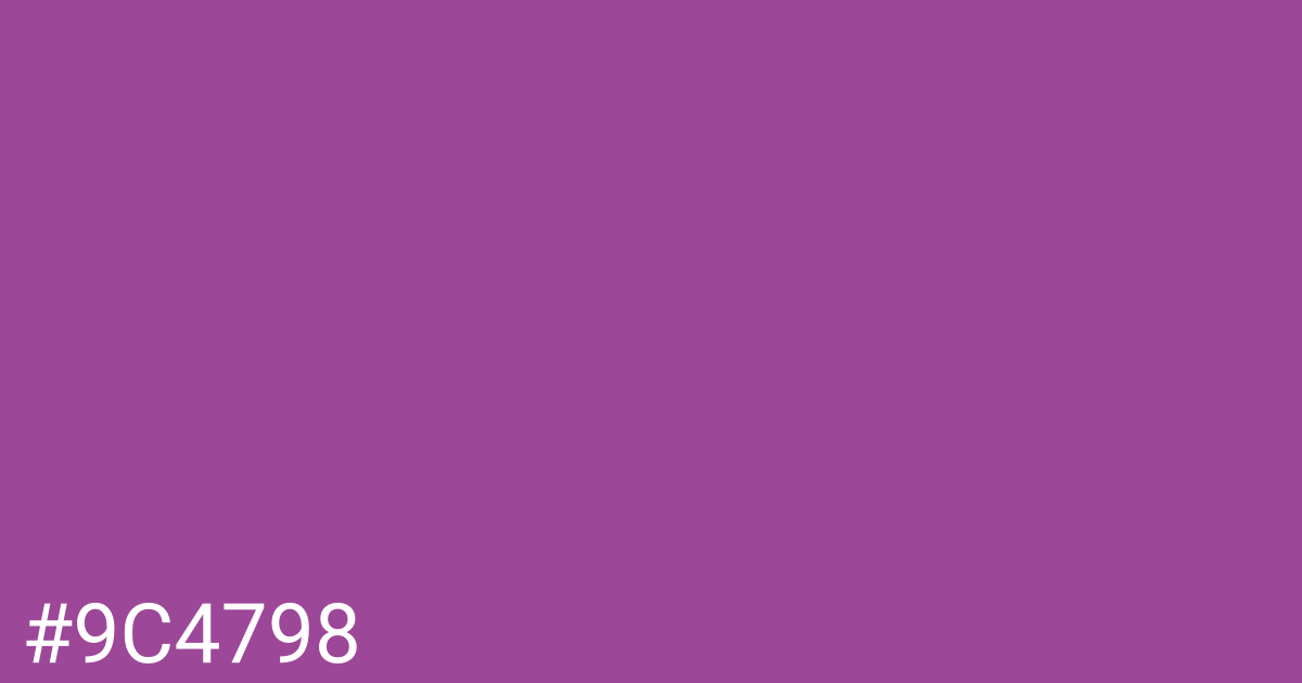 Hex color #9c4798 graphic