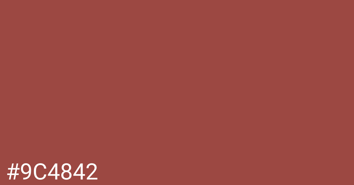 Hex color #9c4842 graphic