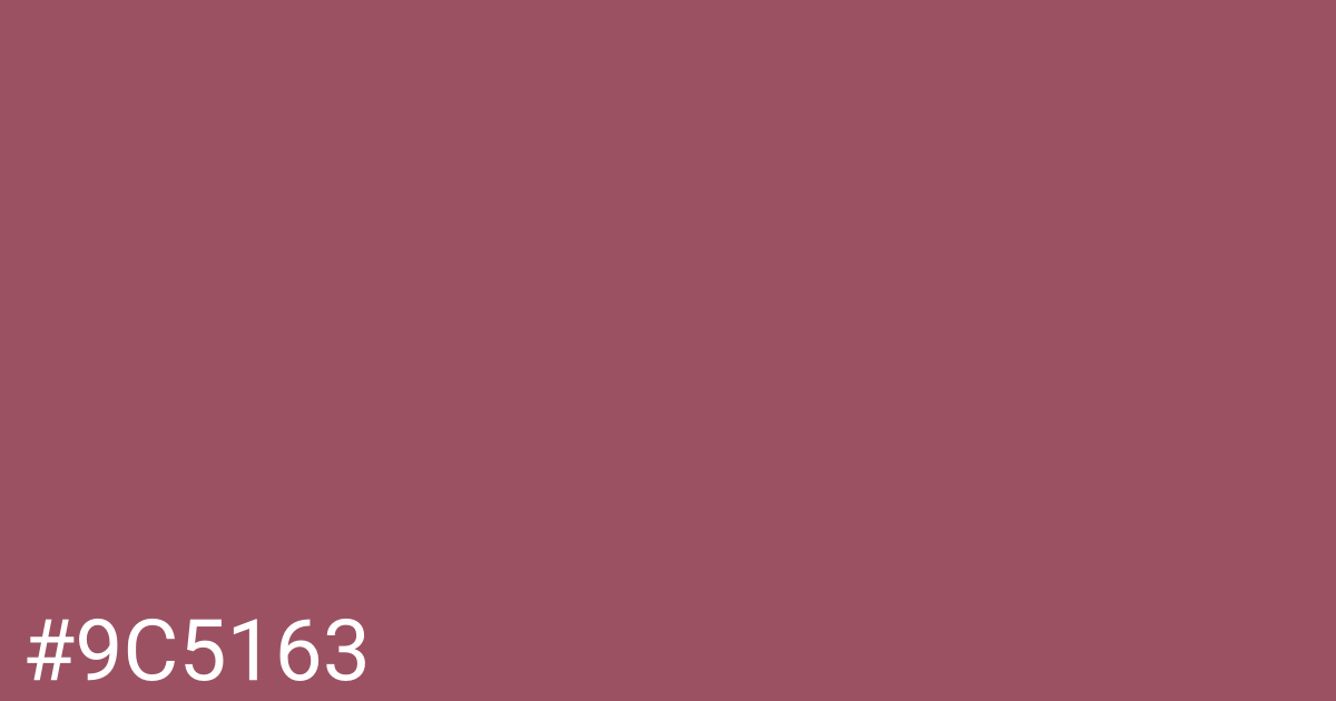 Hex color #9c5163 graphic