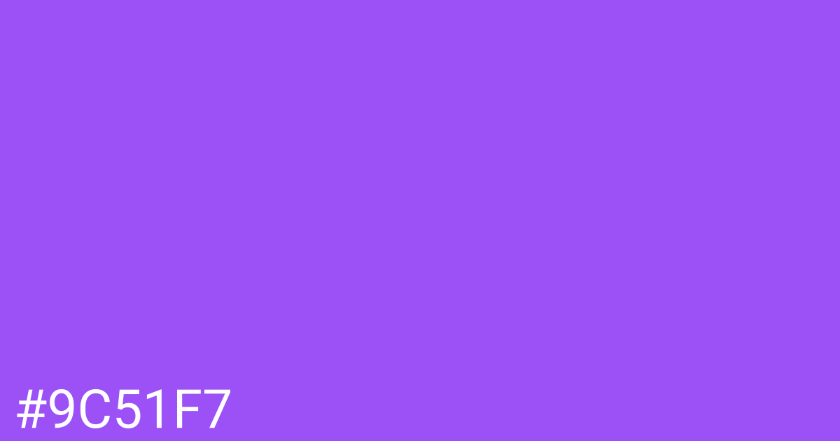 Hex color #9c51f7 graphic