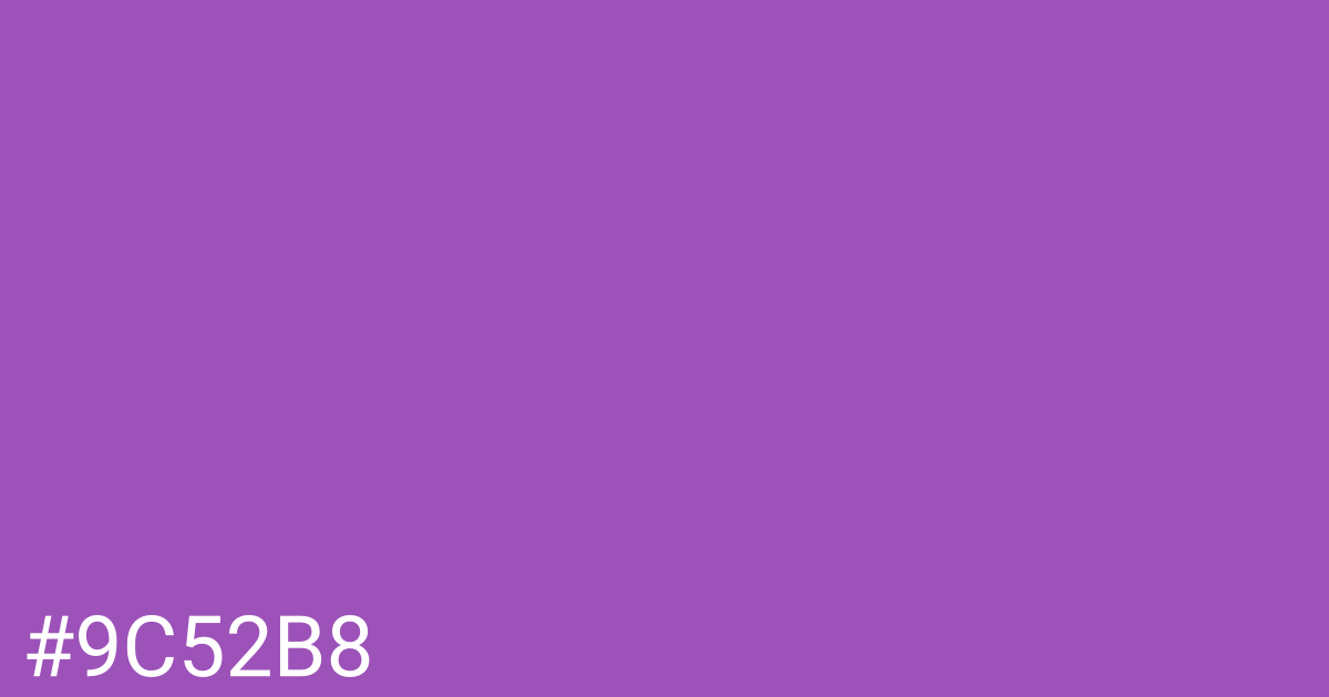 Hex color #9c52b8 graphic