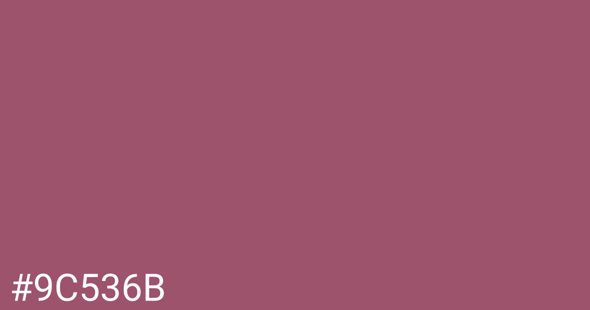 Hex color #9c536b graphic