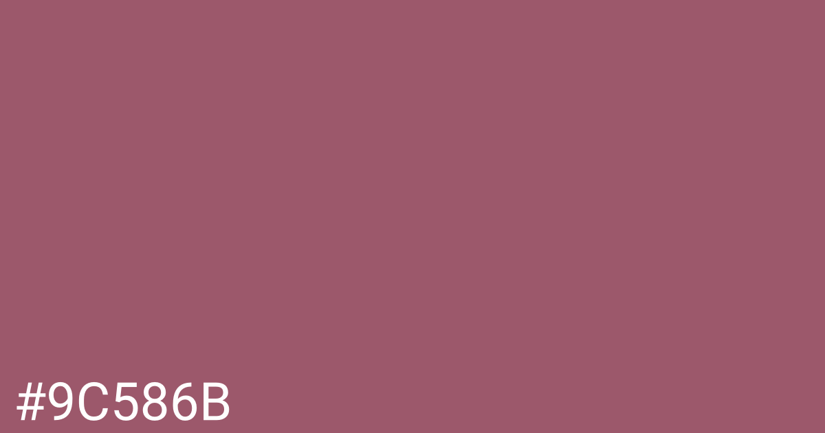 Hex color #9c586b graphic