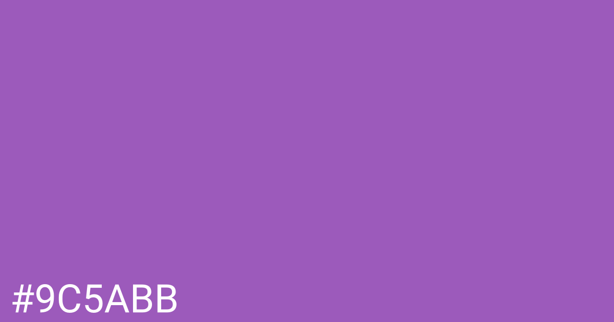 Hex color #9c5abb graphic