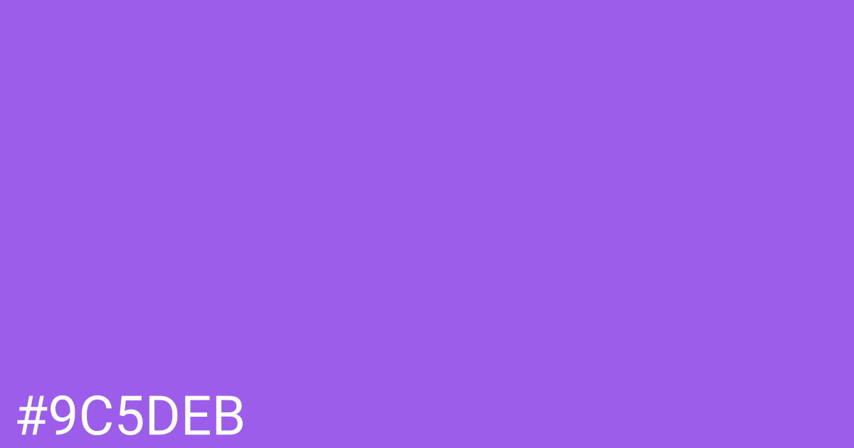 Hex color #9c5deb graphic