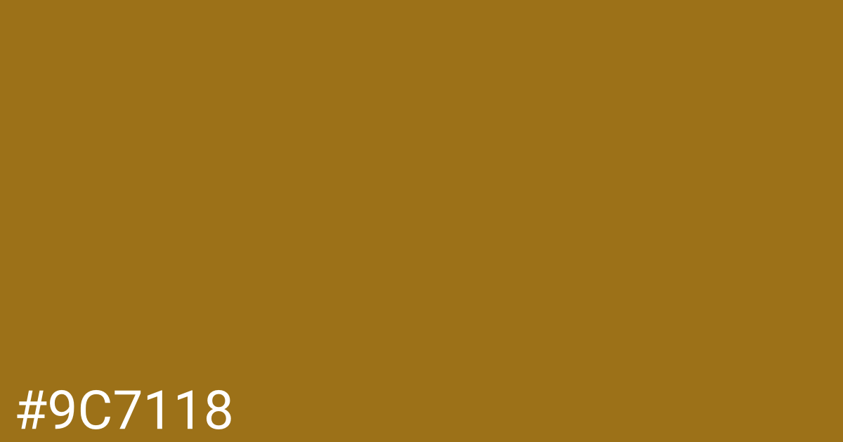 Hex color #9c7118 graphic