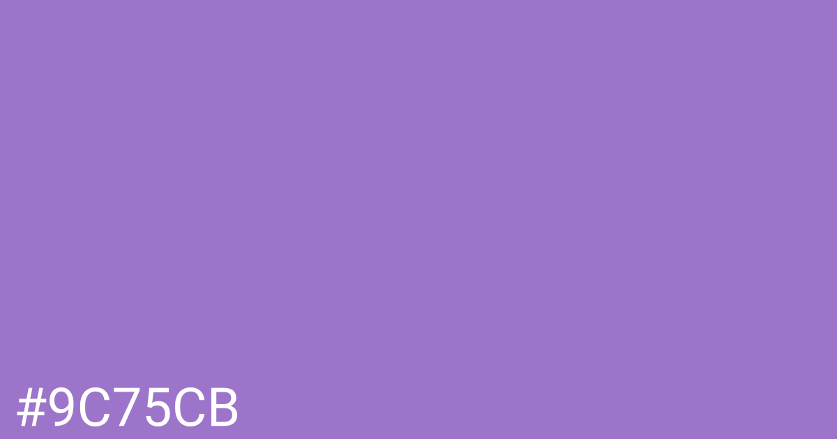 Hex color #9c75cb graphic
