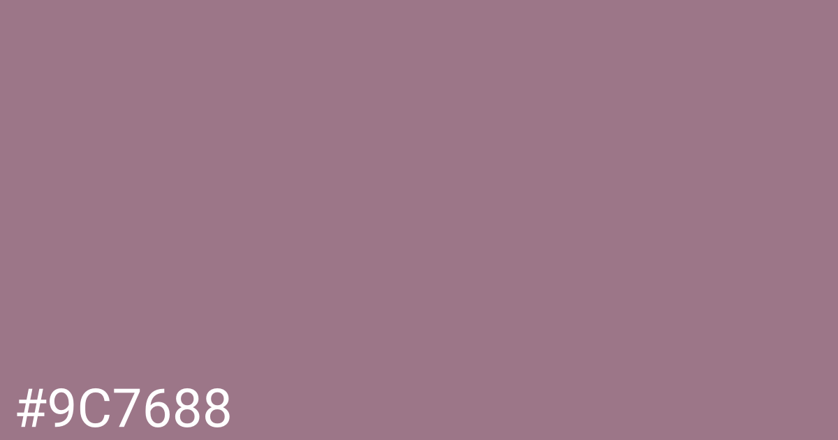 Hex color #9c7688 graphic