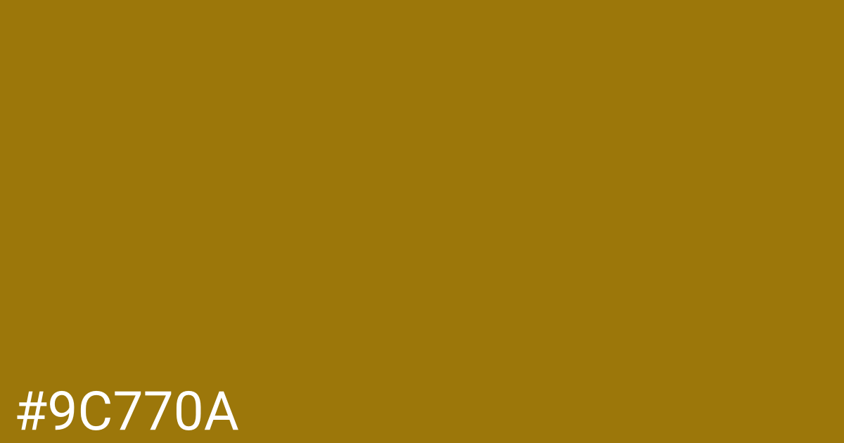 Hex color #9c770a graphic