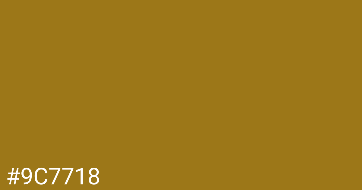 Hex color #9c7718 graphic