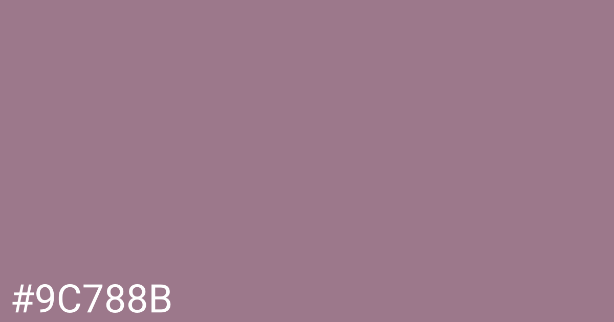 Hex color #9c788b graphic