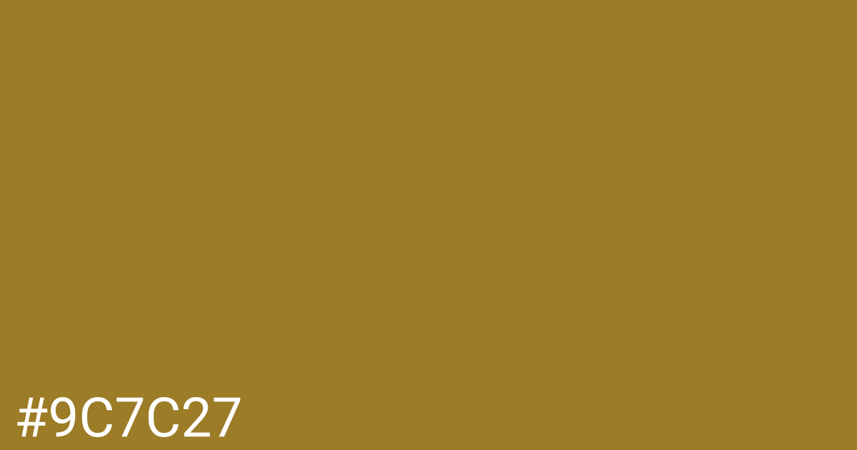 Hex color #9c7c27 graphic