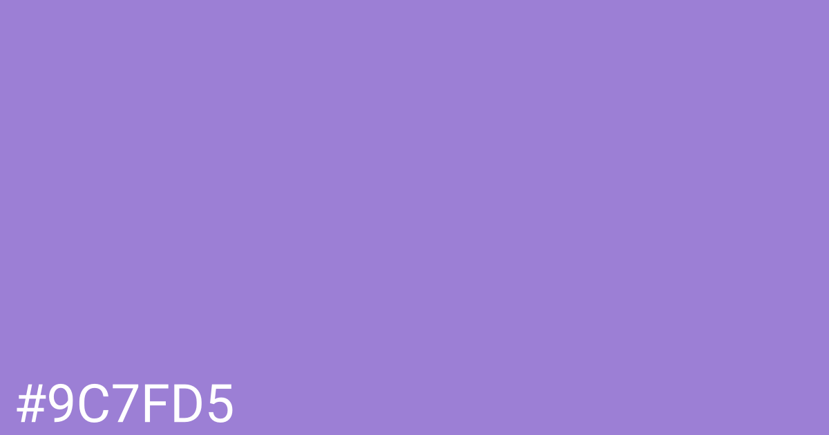 Hex color #9c7fd5 graphic