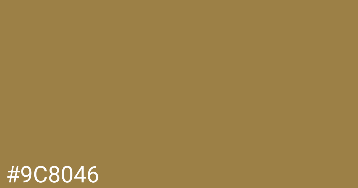 Hex color #9c8046 graphic