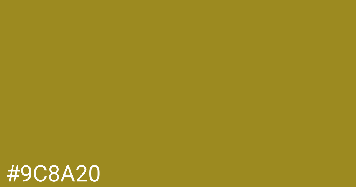 Hex color #9c8a20 graphic