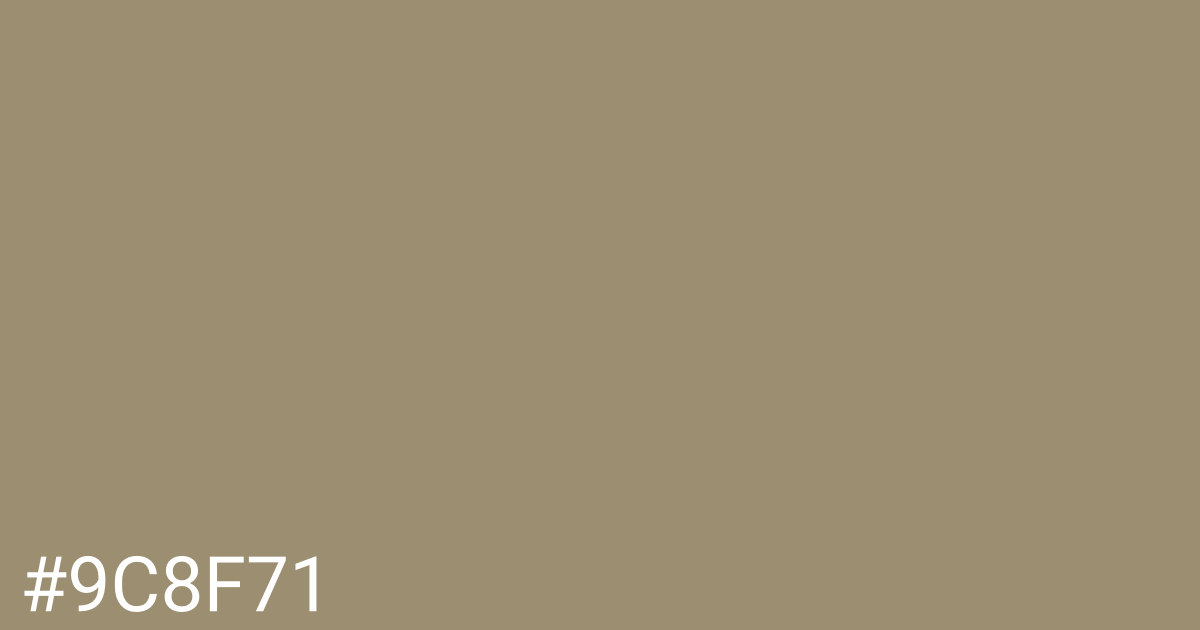 Hex color #9c8f71 graphic