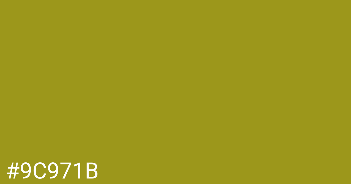 Hex color #9c971b graphic