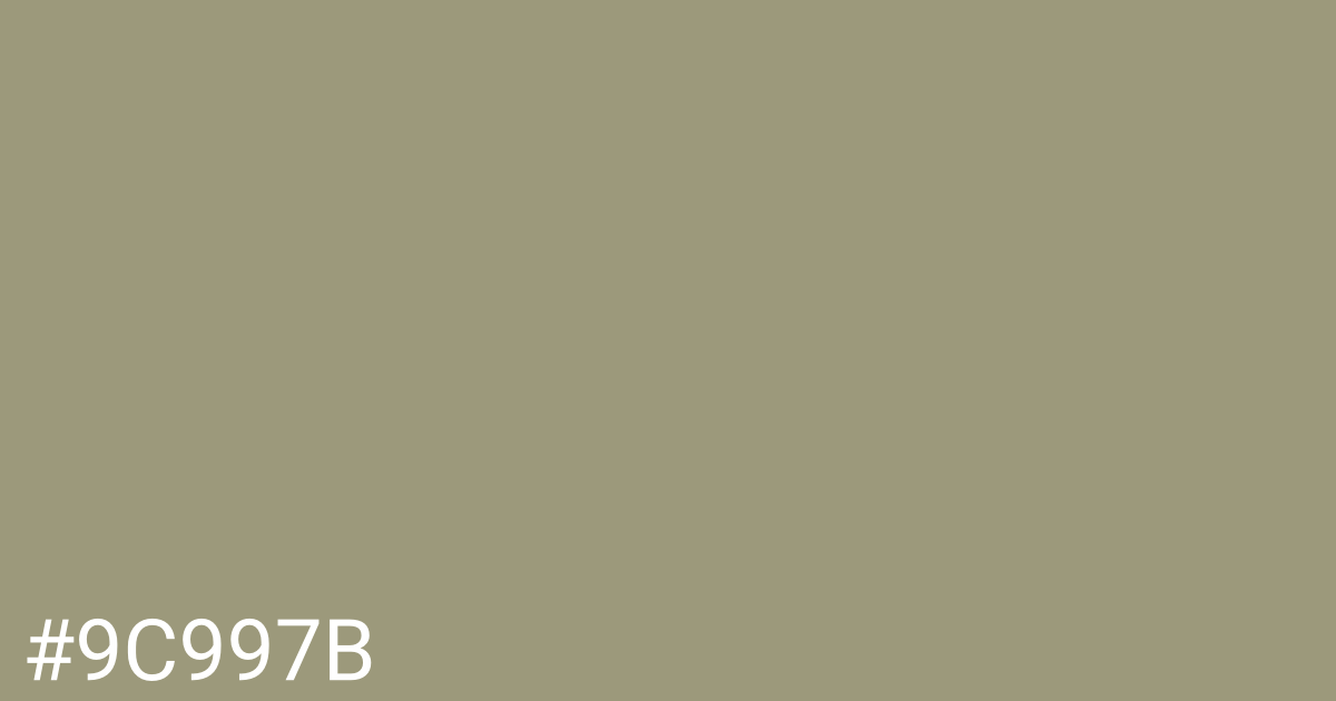 Hex color #9c997b graphic