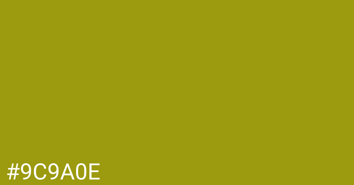 Hex color #9c9a0e graphic
