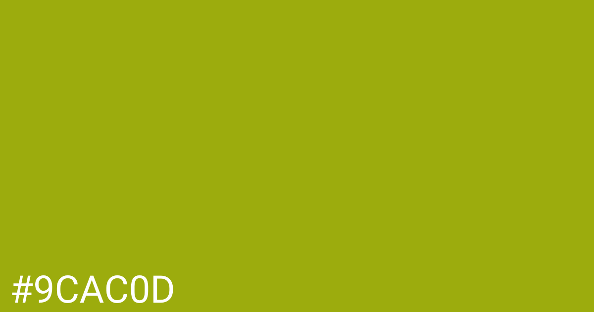 Hex color #9cac0d graphic