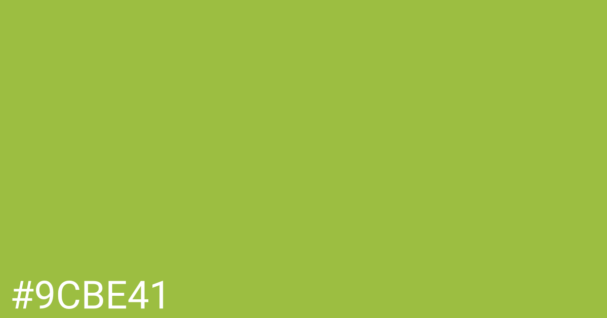 Hex color #9cbe41 graphic