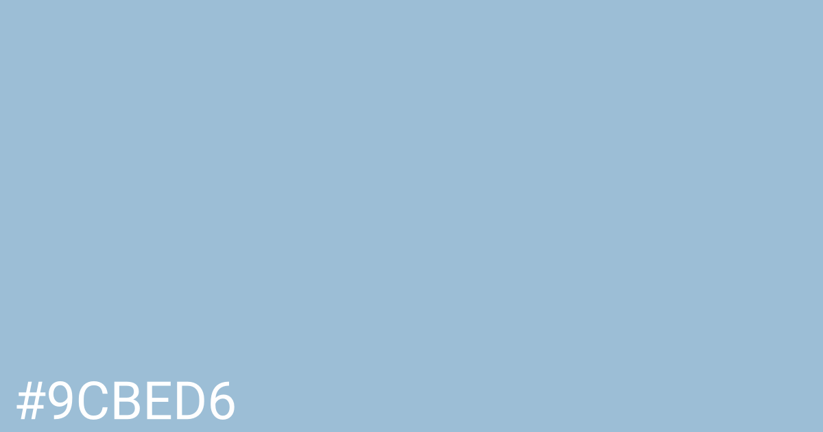 Hex color #9cbed6 graphic