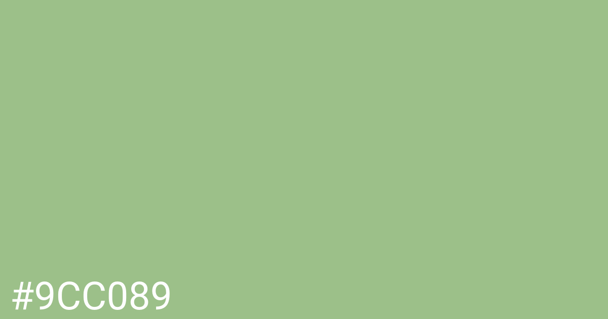 Hex color #9cc089 graphic