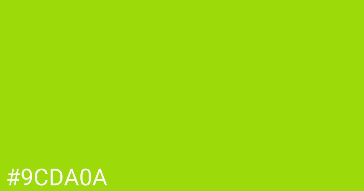 Hex color #9cda0a graphic