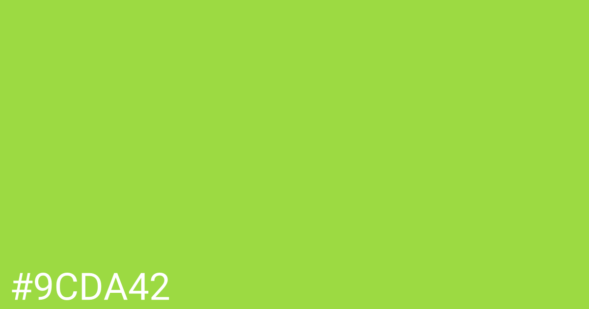Hex color #9cda42 graphic